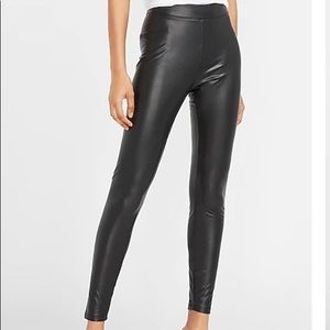 Express high rise leather leggings